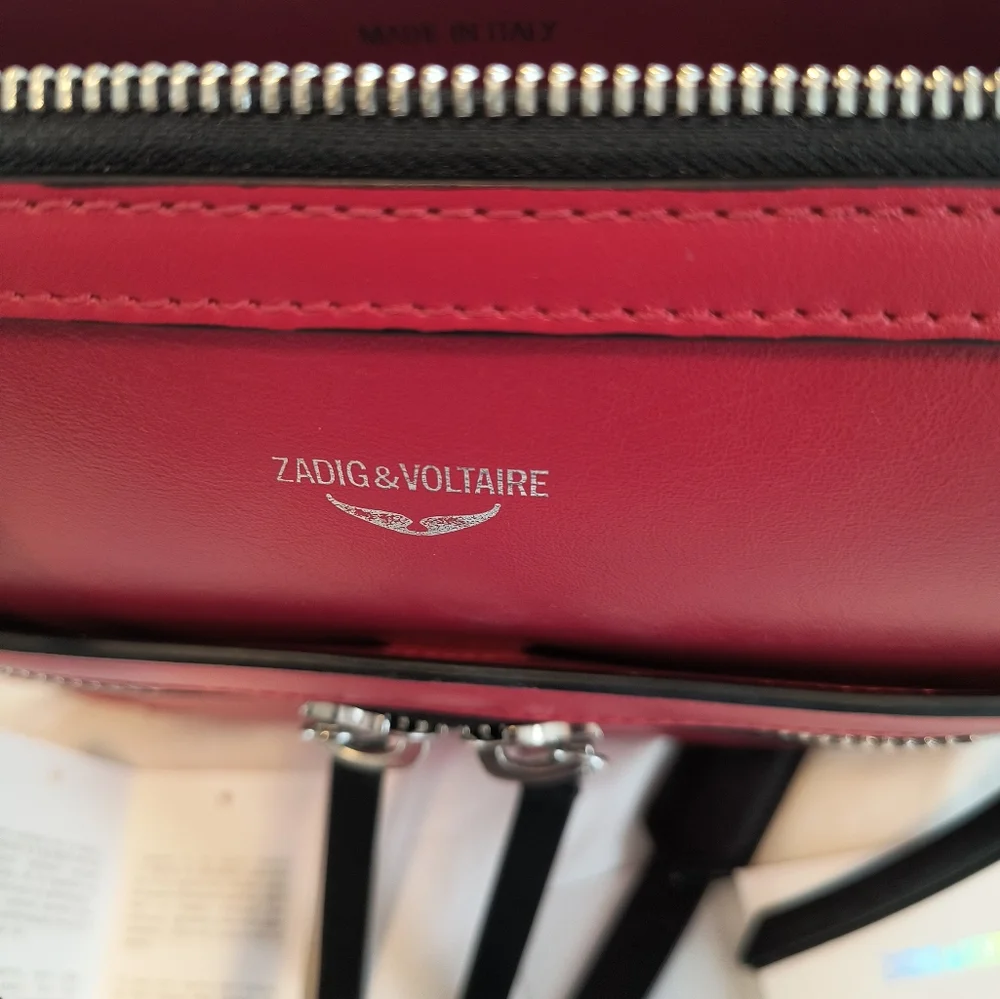 Zadig & Voltaire ❤️‍🔥 Red Calf Leather Crossbody Bag - Picture 4 of 16